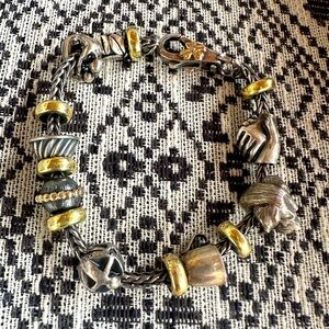 Authentic Trollbeads gold and silver bracelet